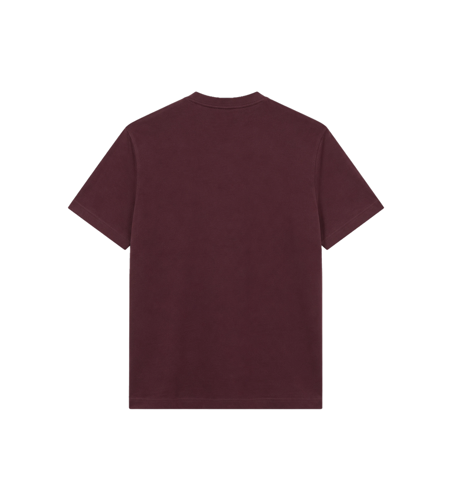 Logo katoenen T-shirt Bordeauxrood