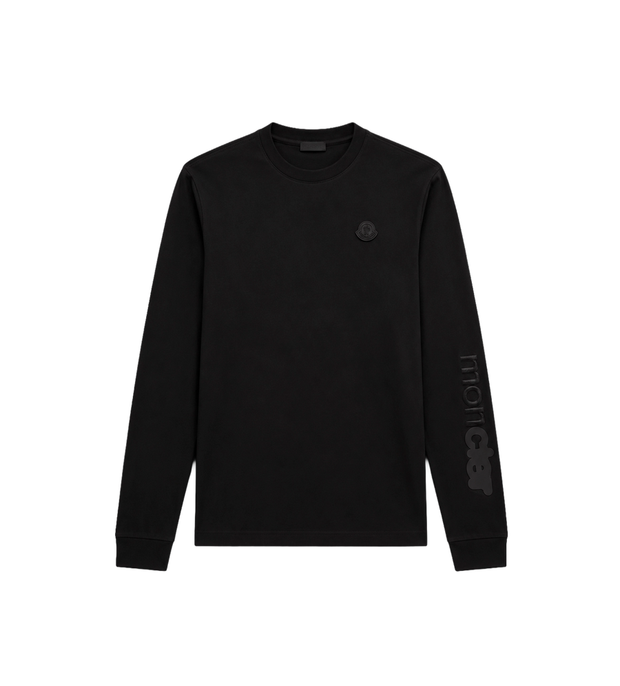 Cotton Jersey Long Sleeve T-Shirt Black