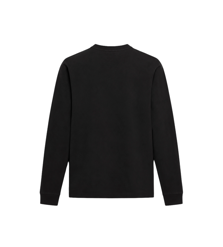 Cotton Jersey Long Sleeve T-Shirt Black