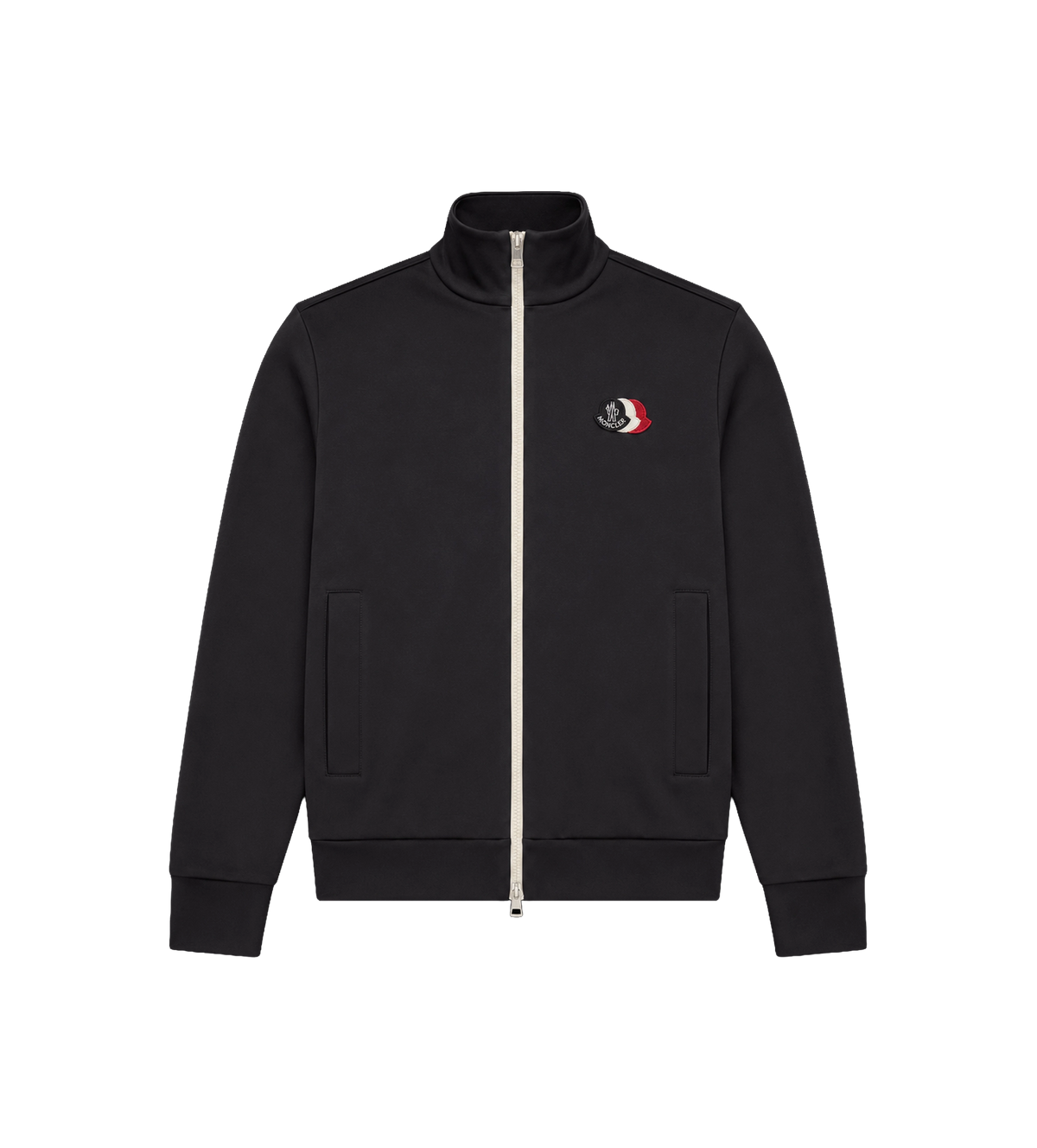 Moncler Logo Zip-Through Sweater Navy