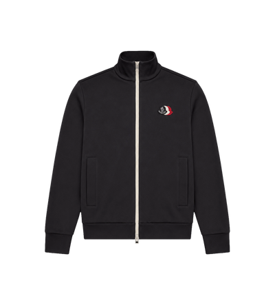 Moncler Logo Zip-Through Sweater Navy