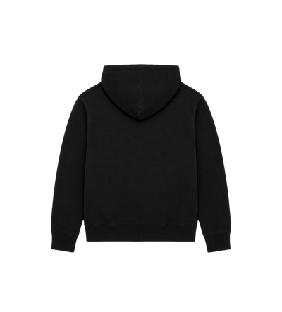 Zip-Up Sweatshirt with Logo Black