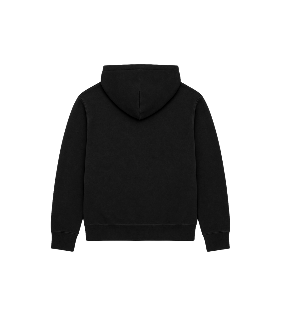 Zip-Up Sweatshirt with Logo Black