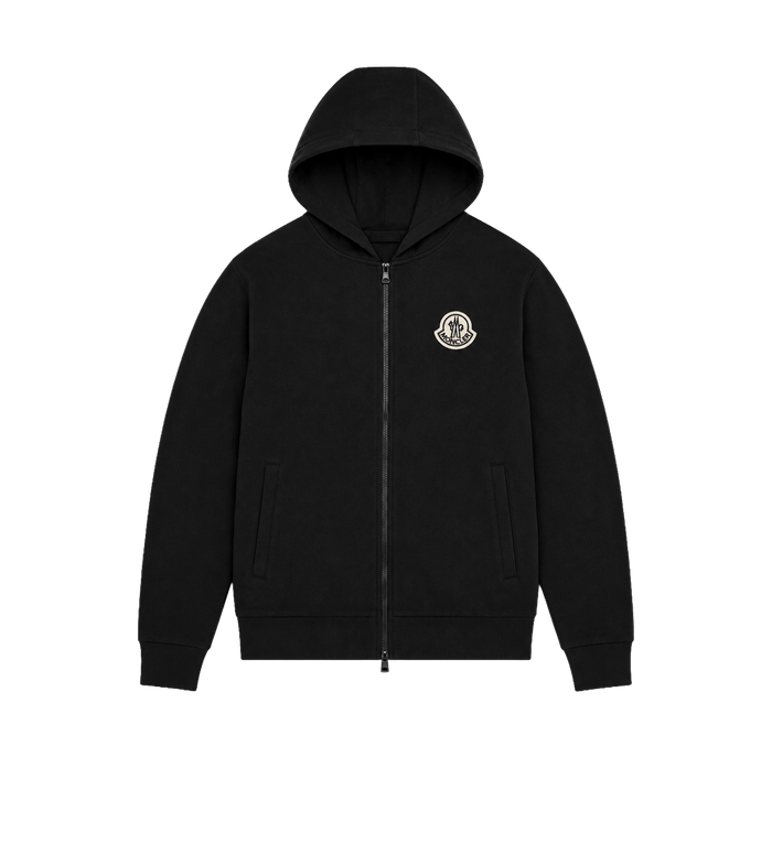 Zip-Up Sweatshirt with Logo Black