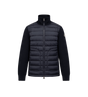 Padded Zip-Up Cardigan Navy Blue