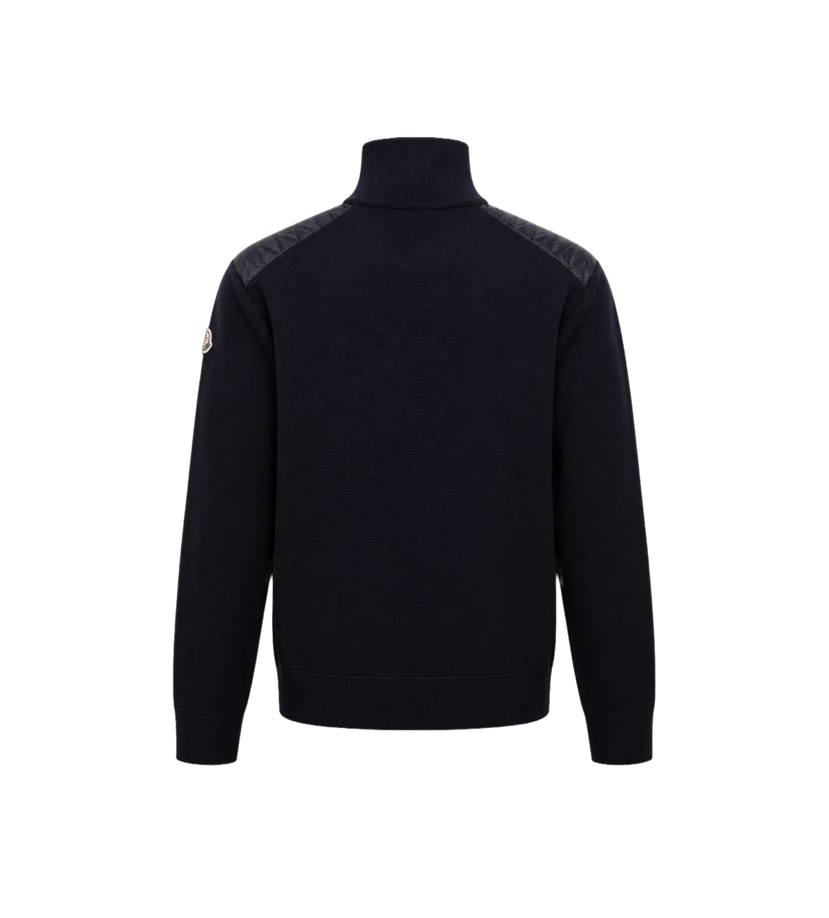 Padded Zip-Up Cardigan Navy Blue