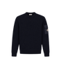 Moncler Logo Virgin Wool Sweater Blue