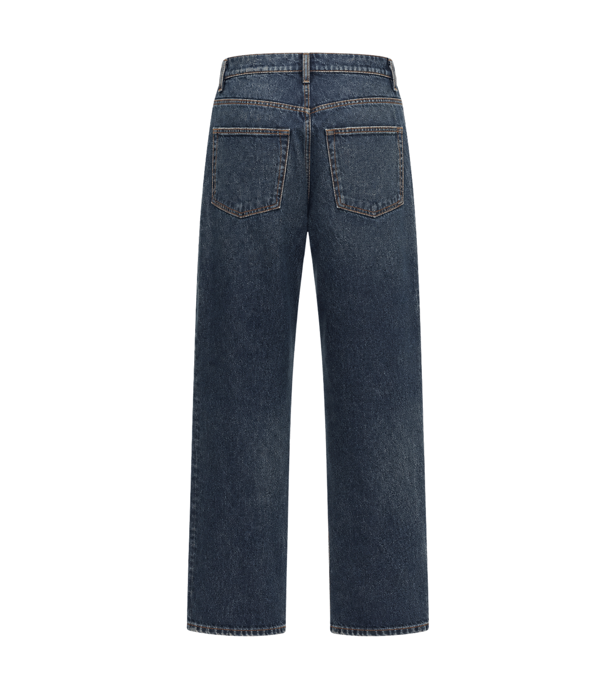 Straight Leg Denim Jeans Dark Blue
