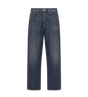 Straight Leg Denim Jeans Dark Blue