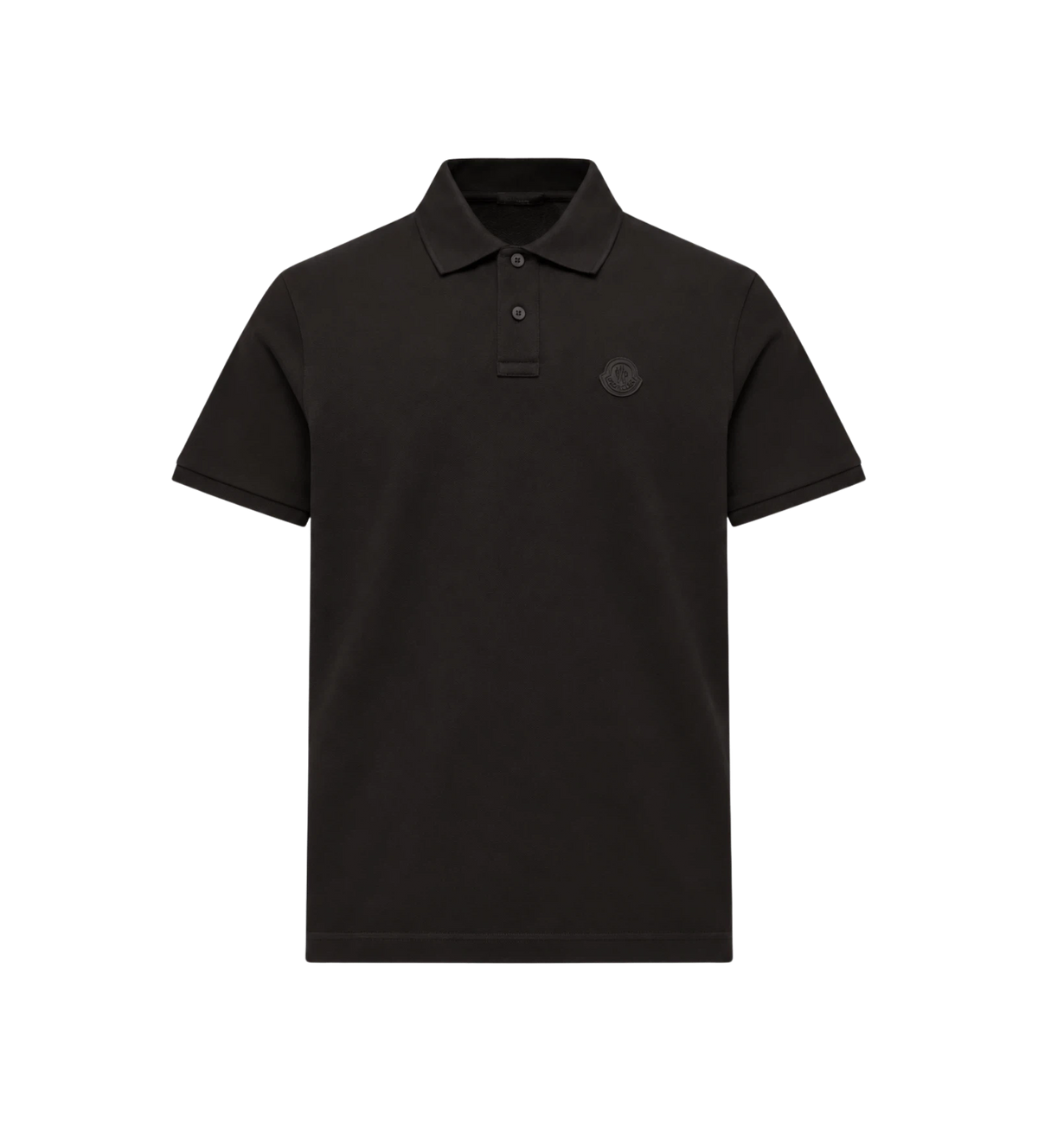 Logo katoenen piquet poloshirt zwart
