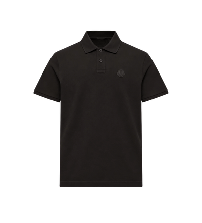 Logo katoenen piquet poloshirt zwart