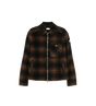 Check Zip-up Shirt Jacket Brown