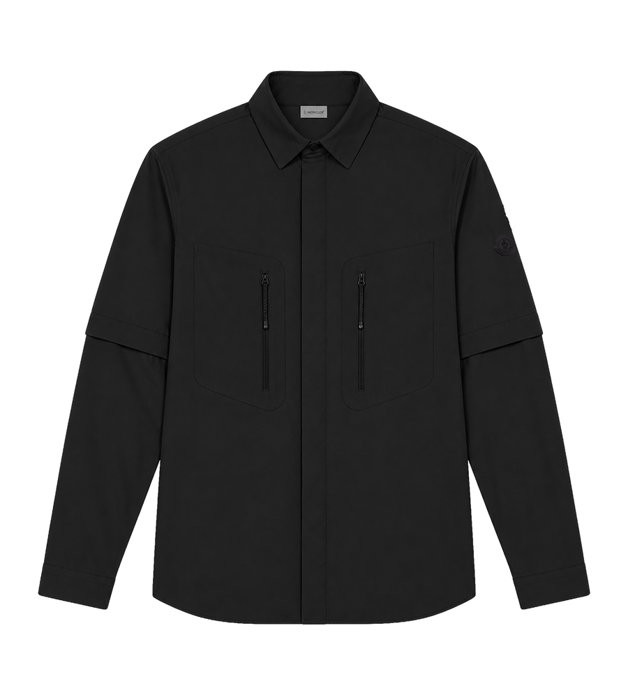 Moncler Logo 2-in-1 Shirt Jacket in Black