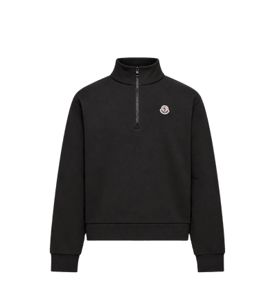 Katoen Zip-Up Sweatshirt Zwart