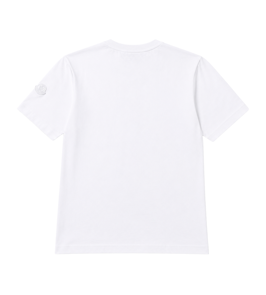 Moncler Sketch Embroidered Logo T-Shirt in White