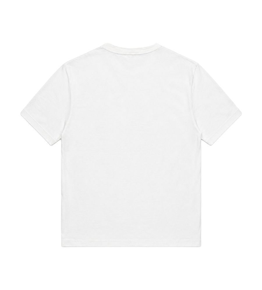 Moncler Tricolor Logo Embroidery T-shirt in White