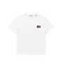 Moncler Driekleurig T-shirt met logoborduurwerk in wit