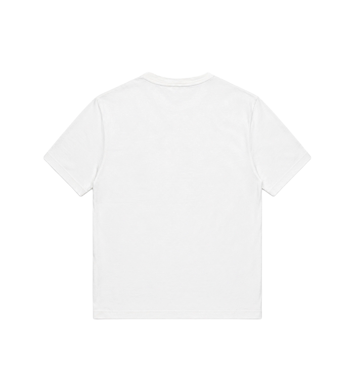 Moncler Driekleurig T-shirt met logoborduurwerk in wit