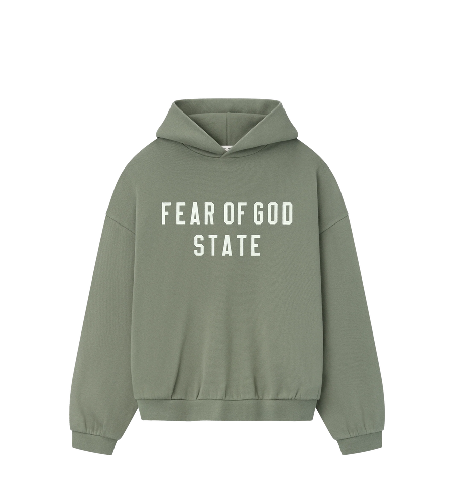 Fear of God ESSENTIALS 90’s Fit Hoodie in Moss Green