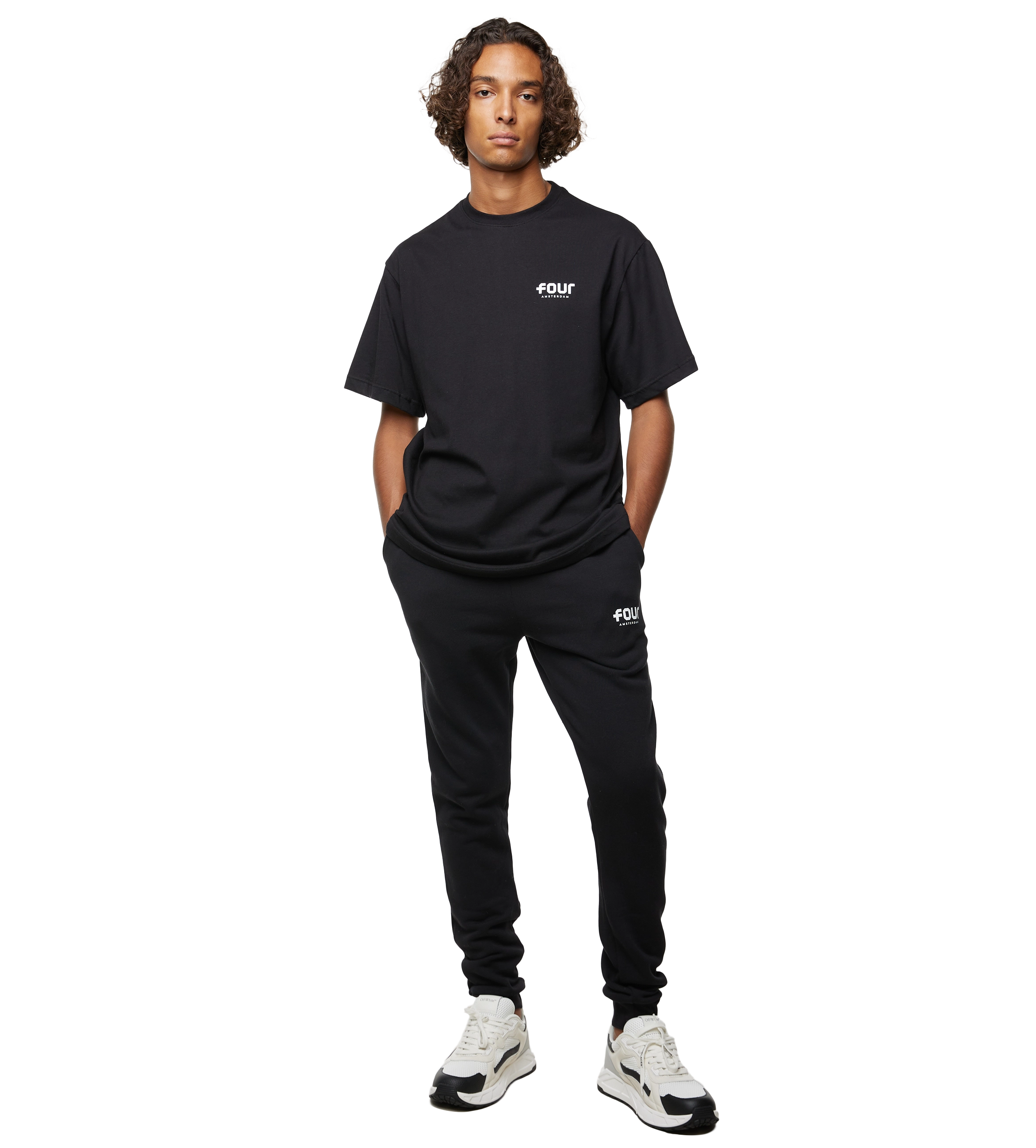 Amsterdam Black Logo T-Shirt – FOUR