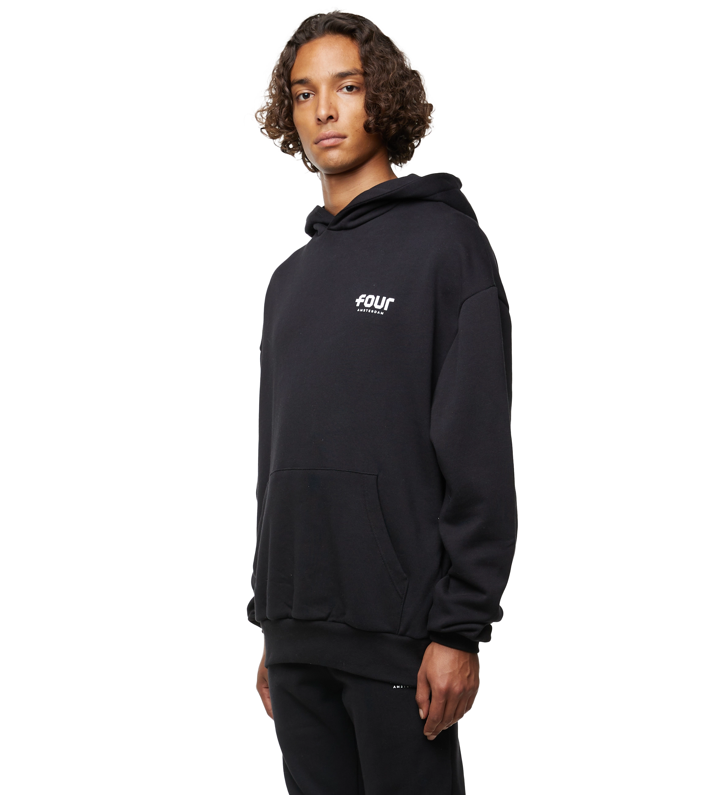 Logo Hoodie Black – FOUR Amsterdam