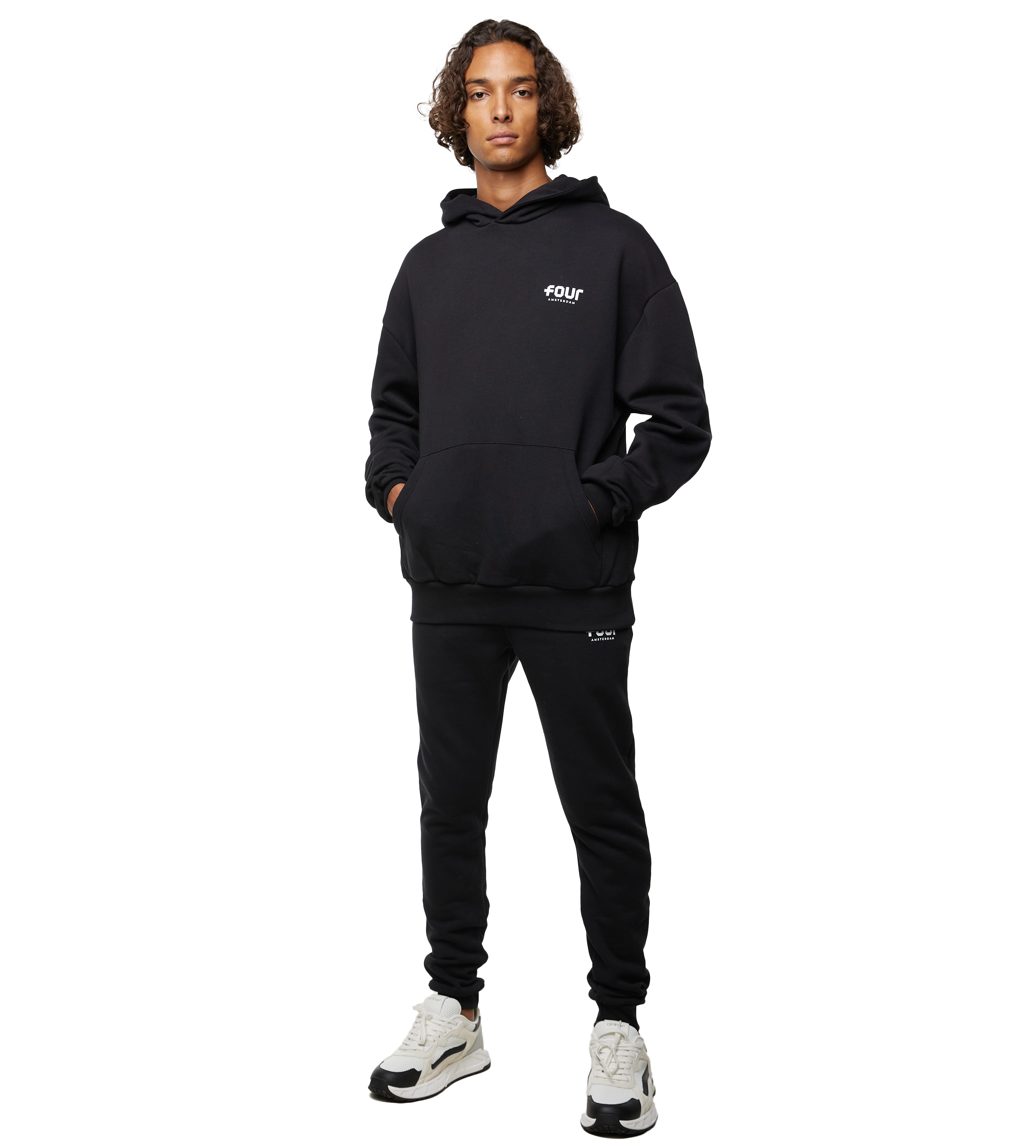 Logo Hoodie Black – FOUR Amsterdam