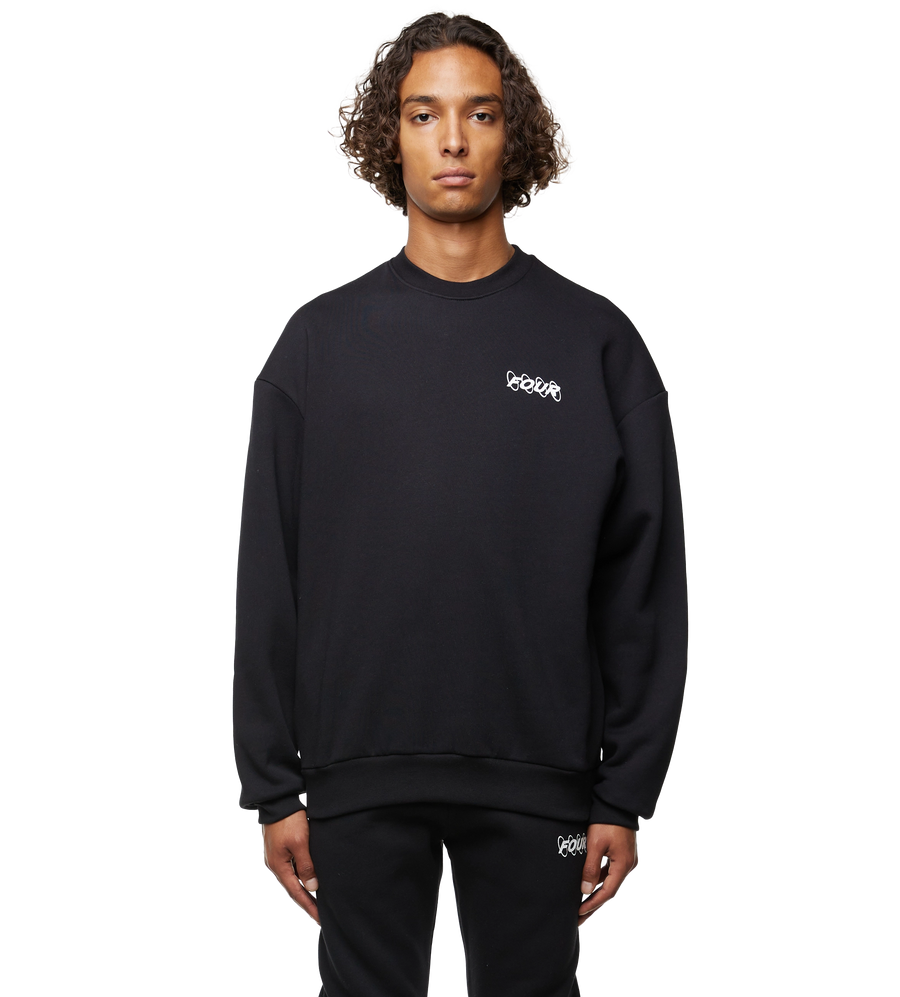 Circles Logo Crewneck Black