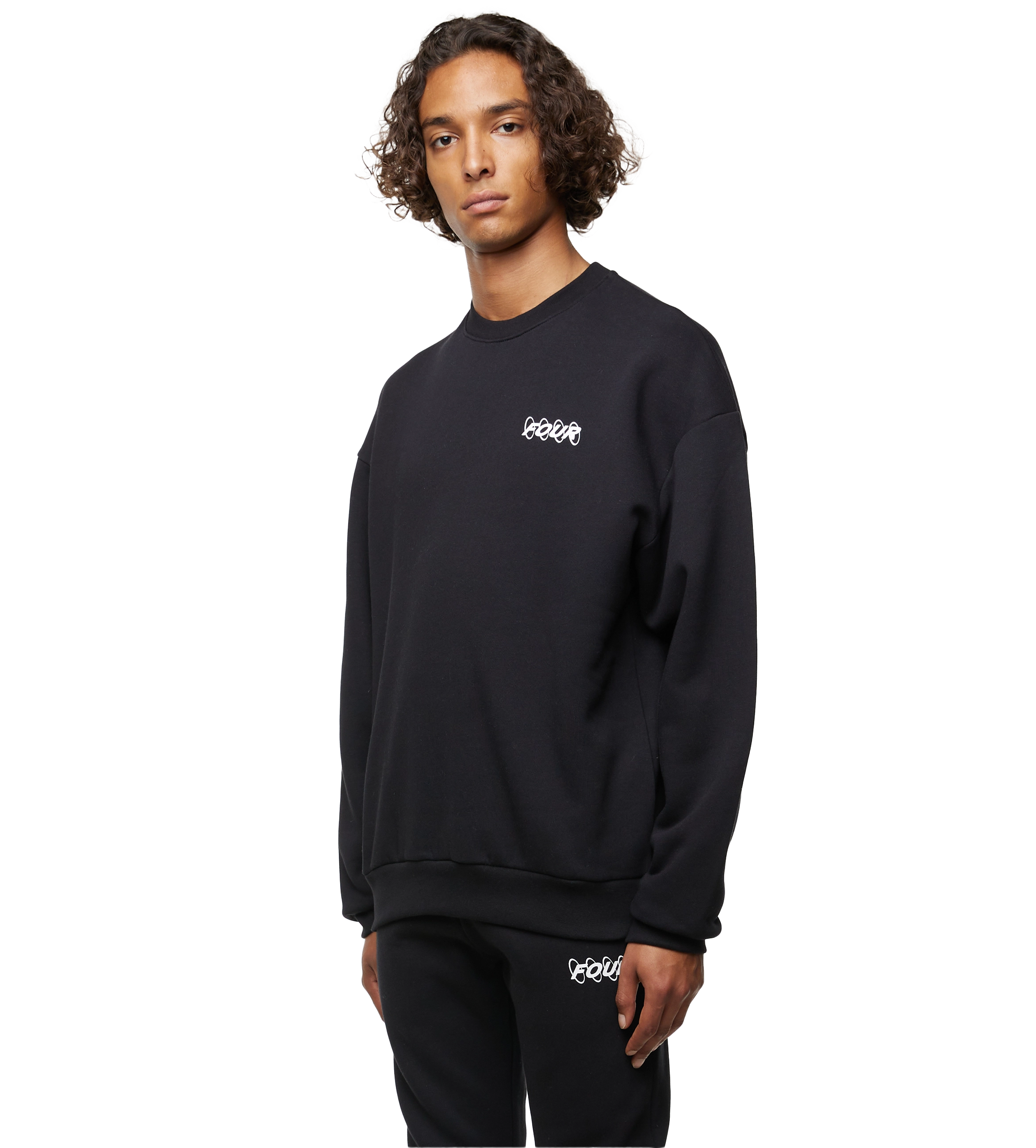 Circles Logo Crewneck Black