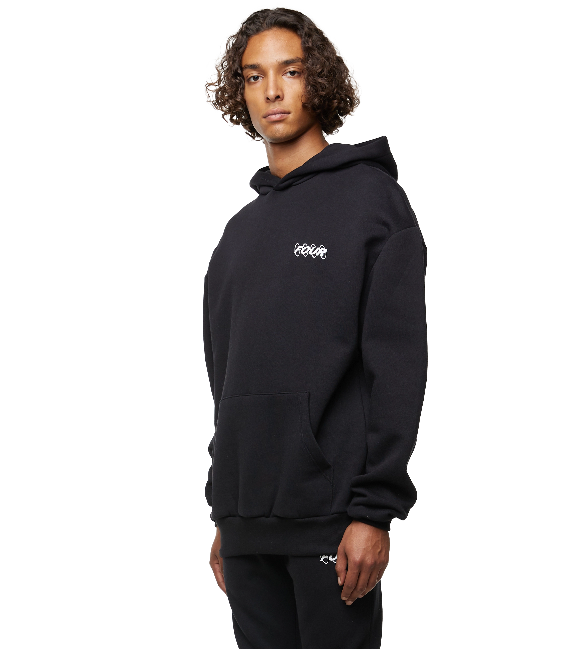 Circles Logo Hoodie Black – FOUR Amsterdam