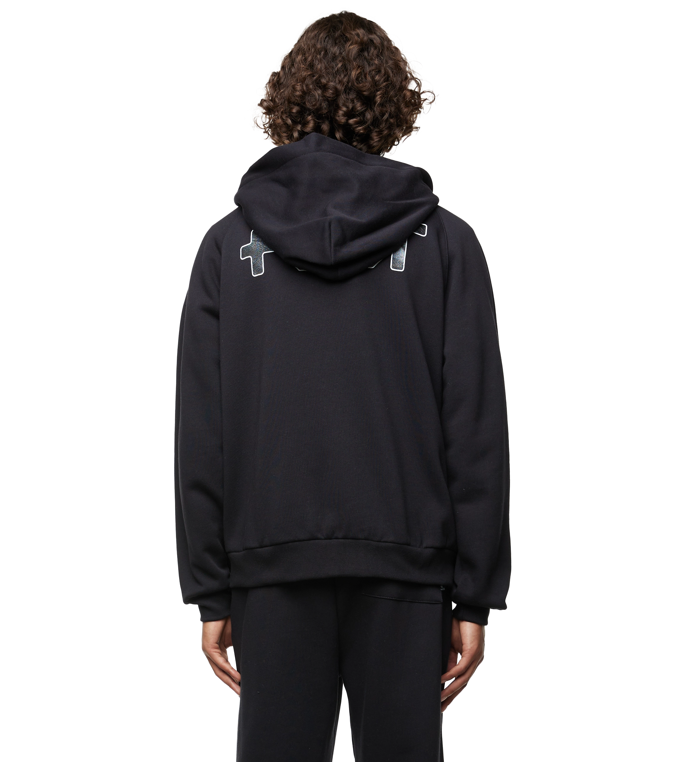 Outline Logo Zip Up Vest Black