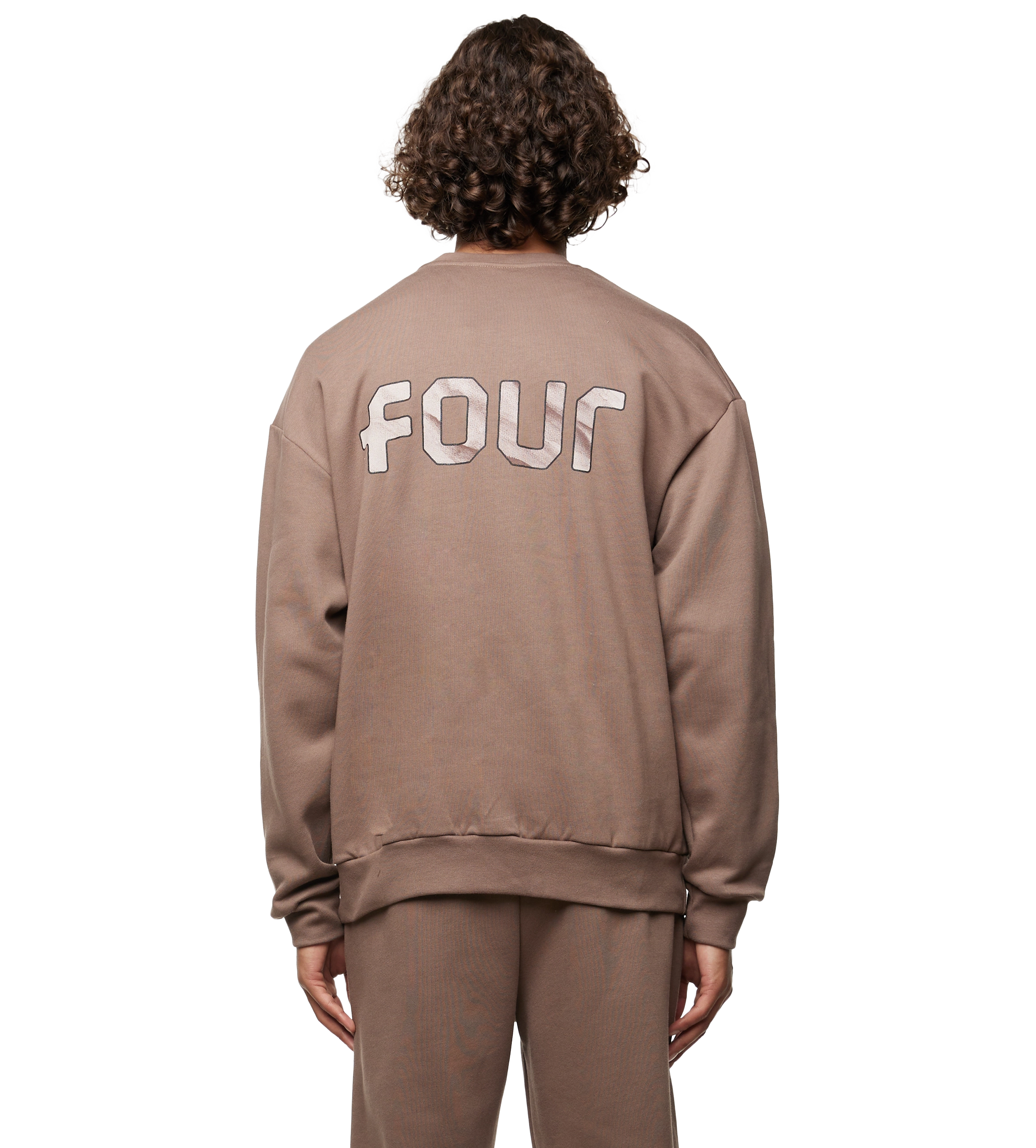 Outline Logo Crewneck Coffee Quartz