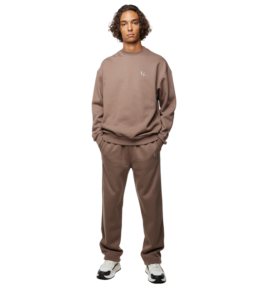 Outline Logo Crewneck Coffee Quartz