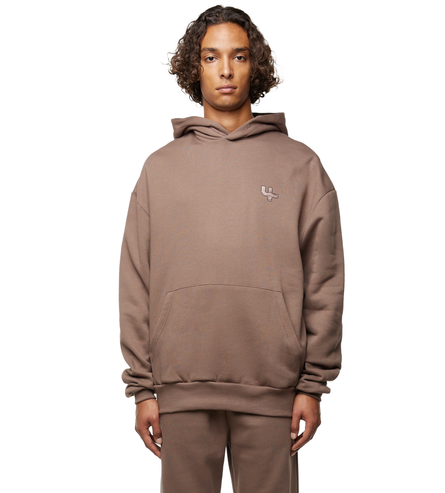 Outline Logo Hoodie Coffee Quartz