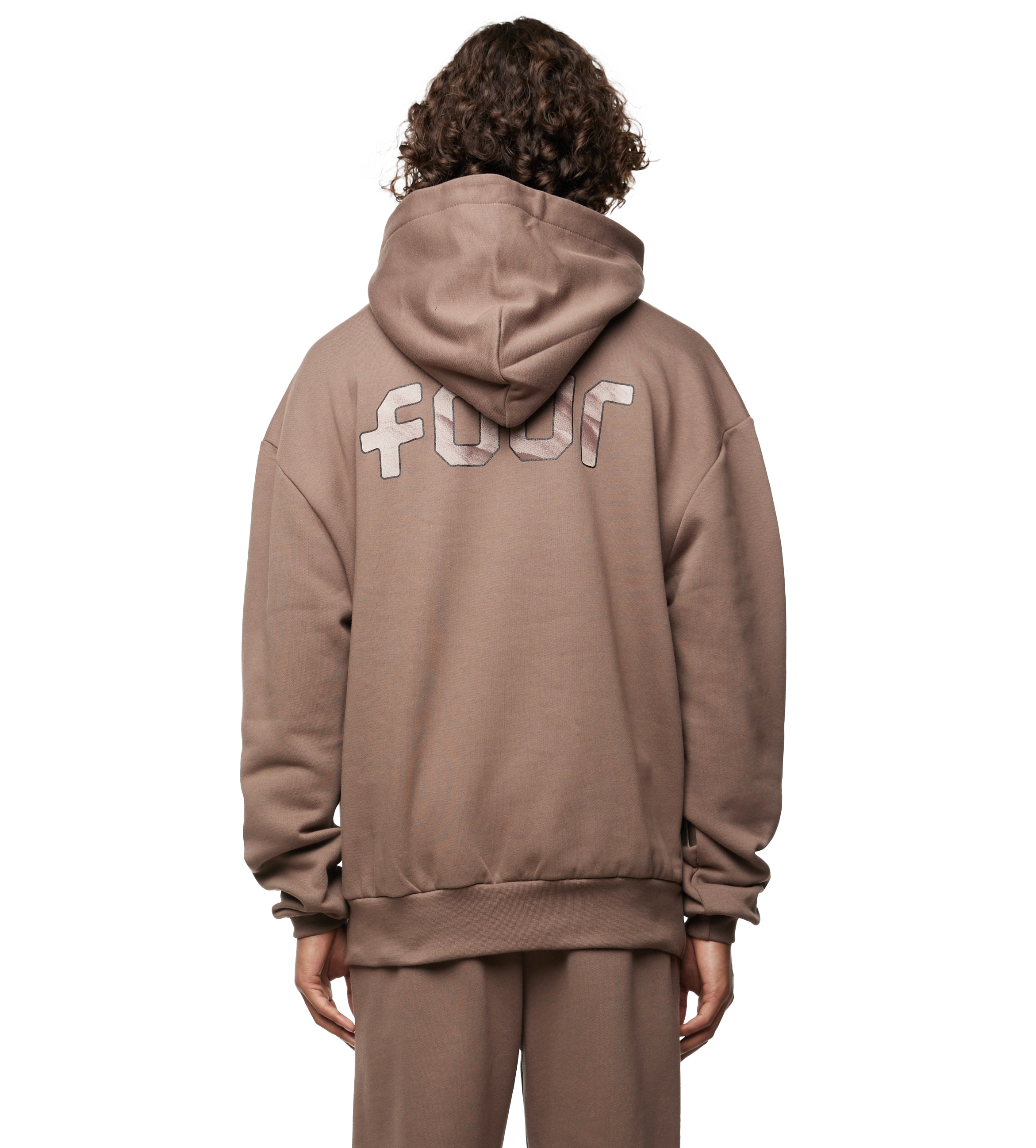 Outline Logo Hoodie Coffee Quartz