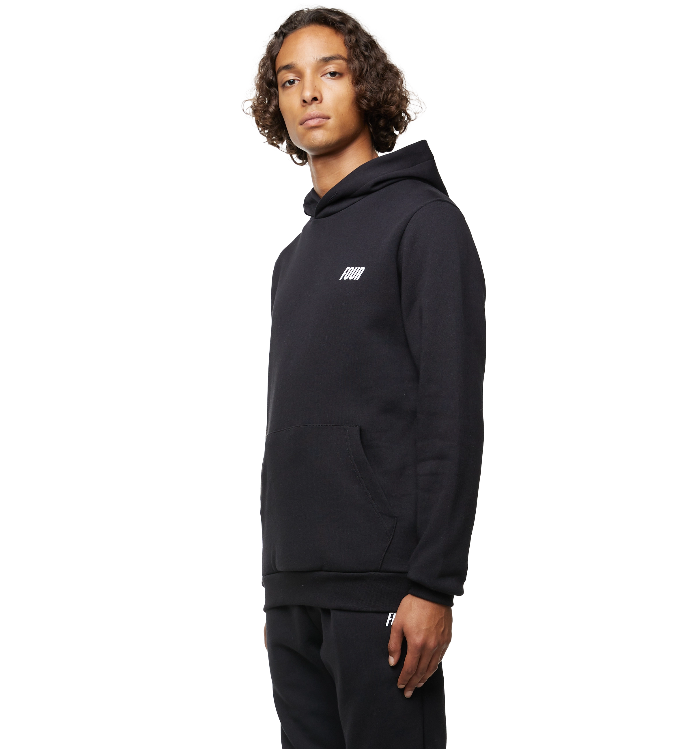 Slim fit Logo Hoodie Black