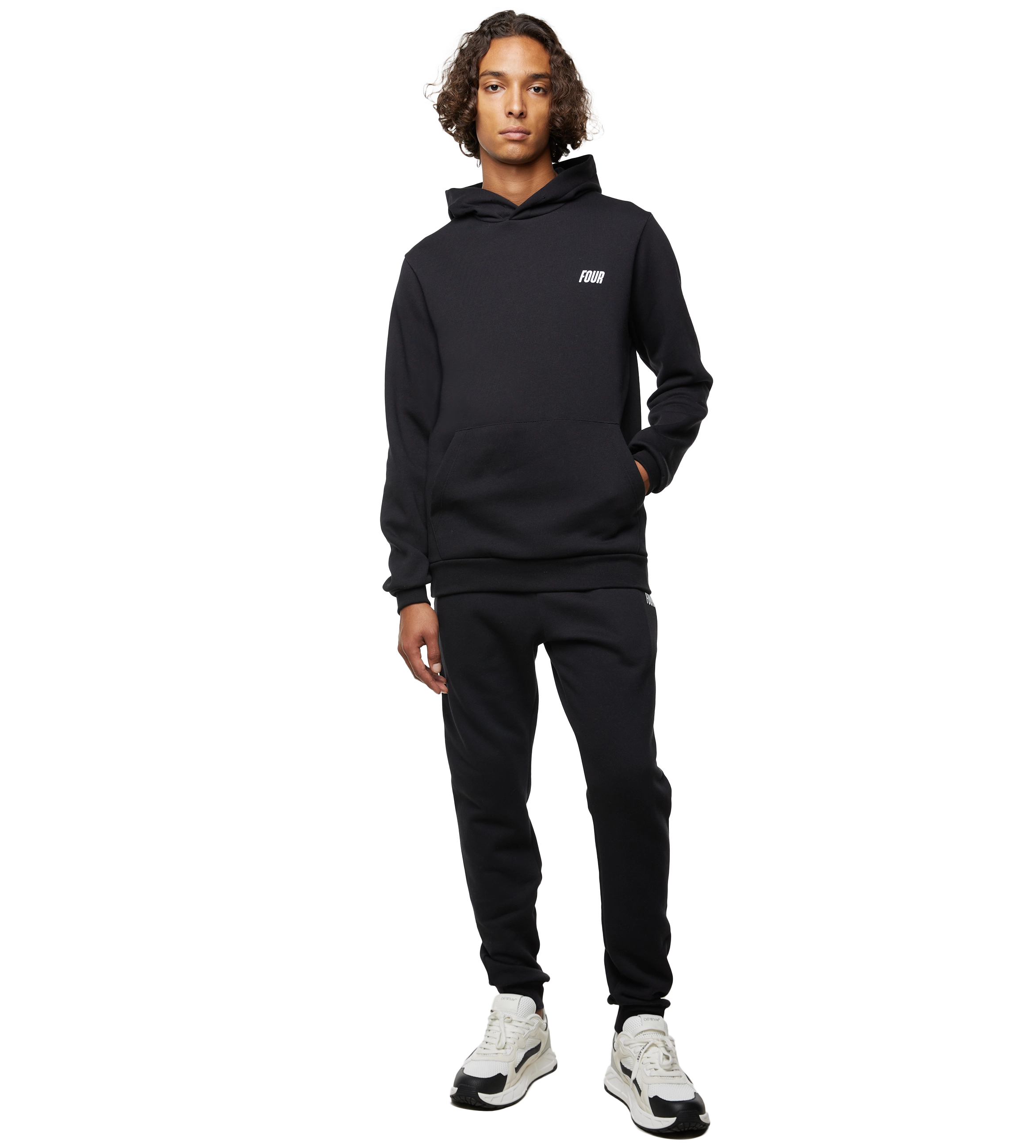 Slim fit Logo Hoodie Black