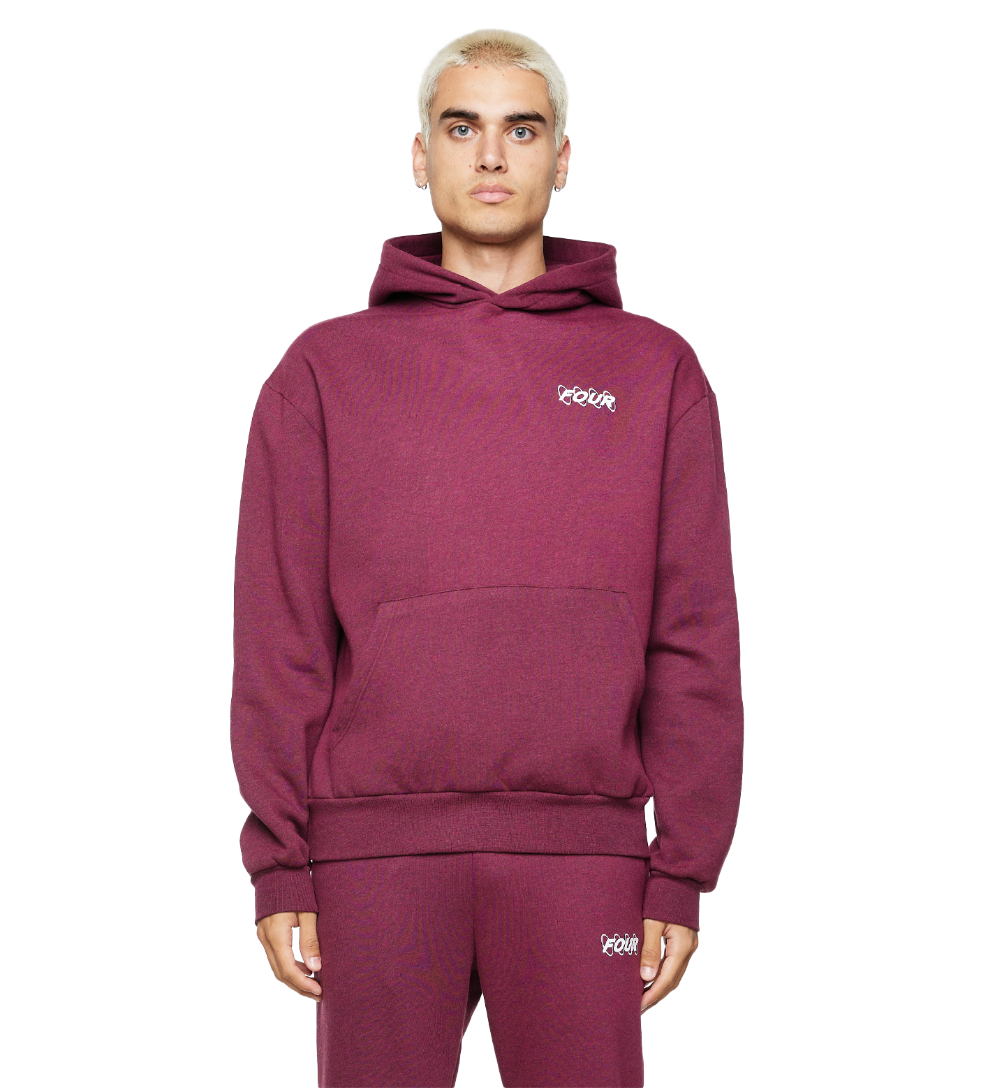 Circles Logo Hoodie Red Melange
