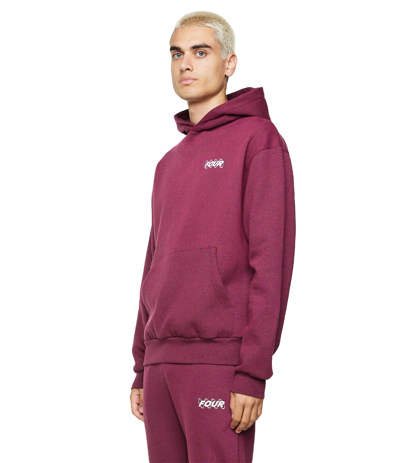 Circles Logo Hoodie Red Melange