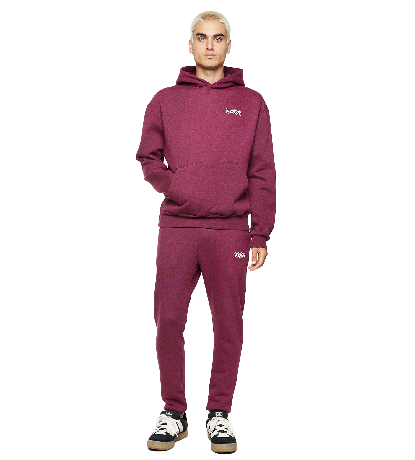 Circles Logo Hoodie Red Melange