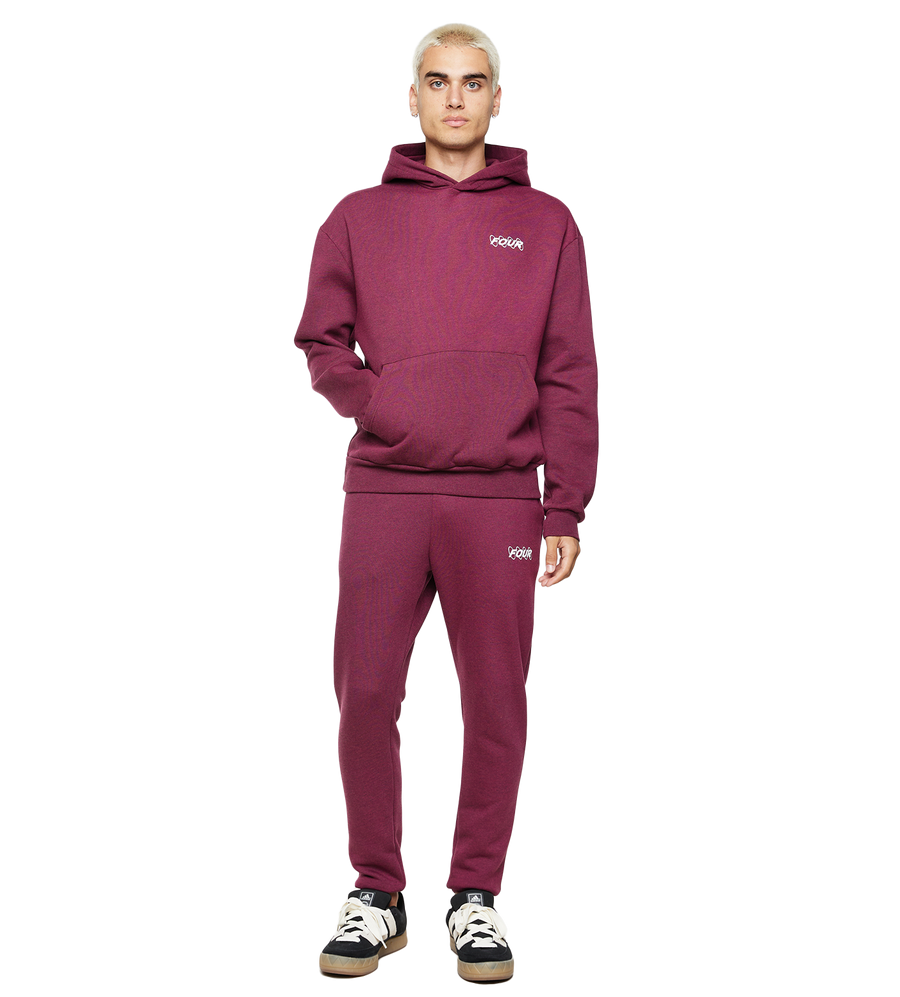 Circles Logo Hoodie Red Melange