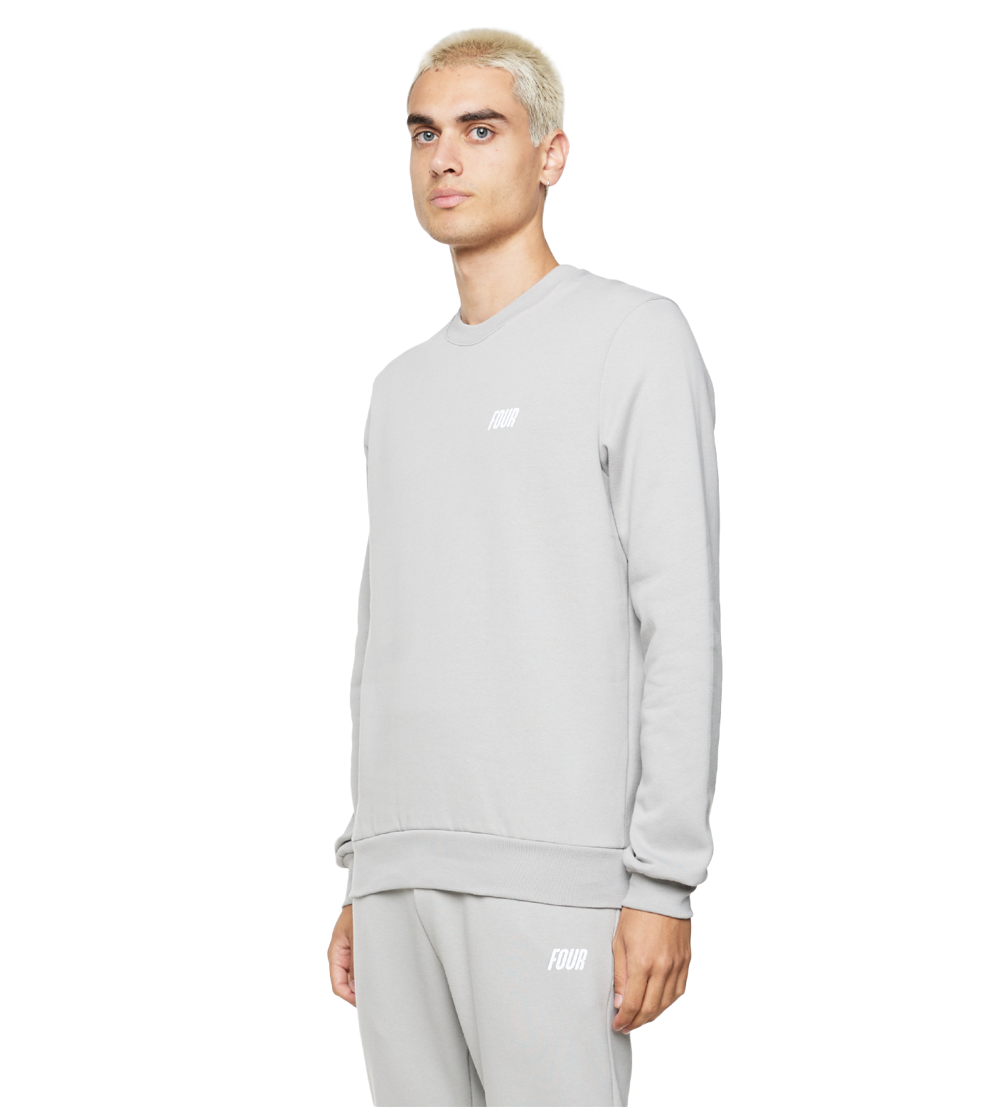 Slim fit Logo Crewneck Limestone