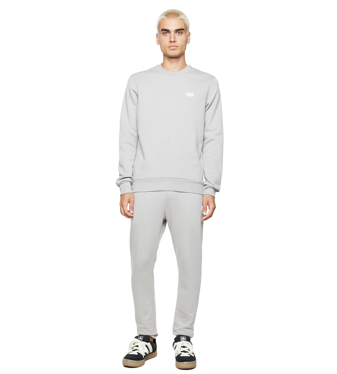 Slim fit Logo Crewneck Limestone