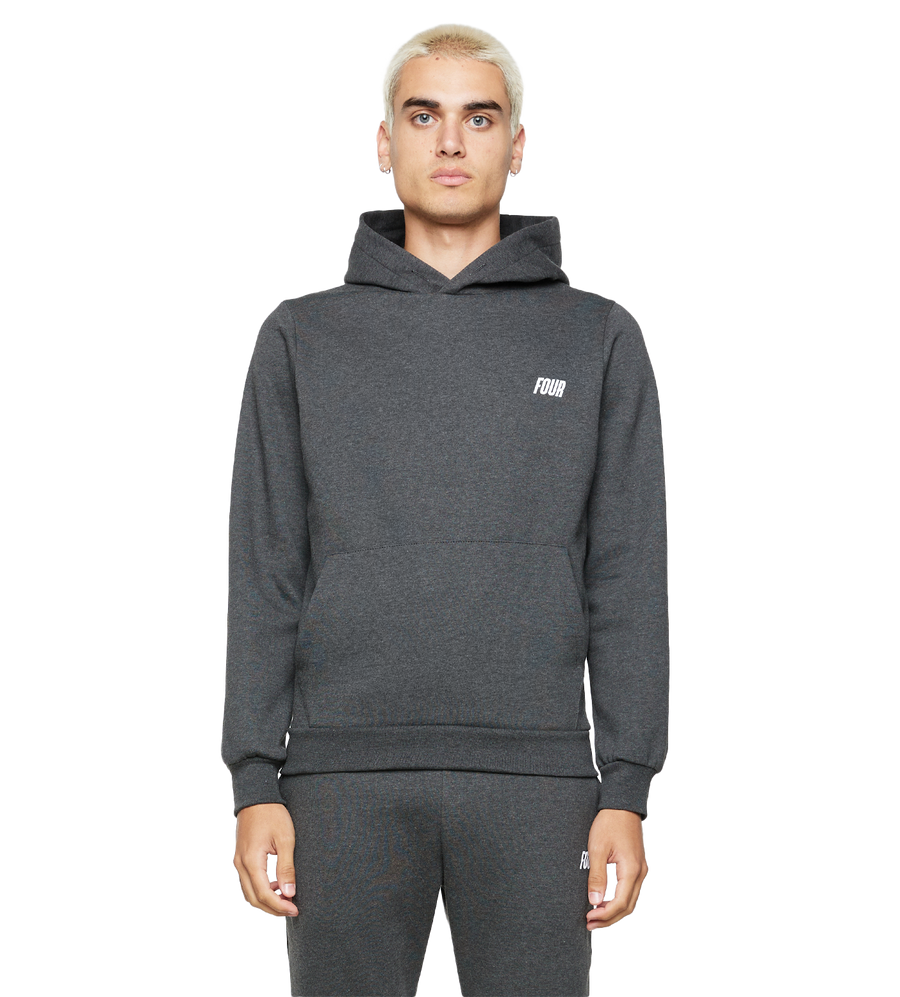 Slim fit Logo Hoodie Dark Grey Melange