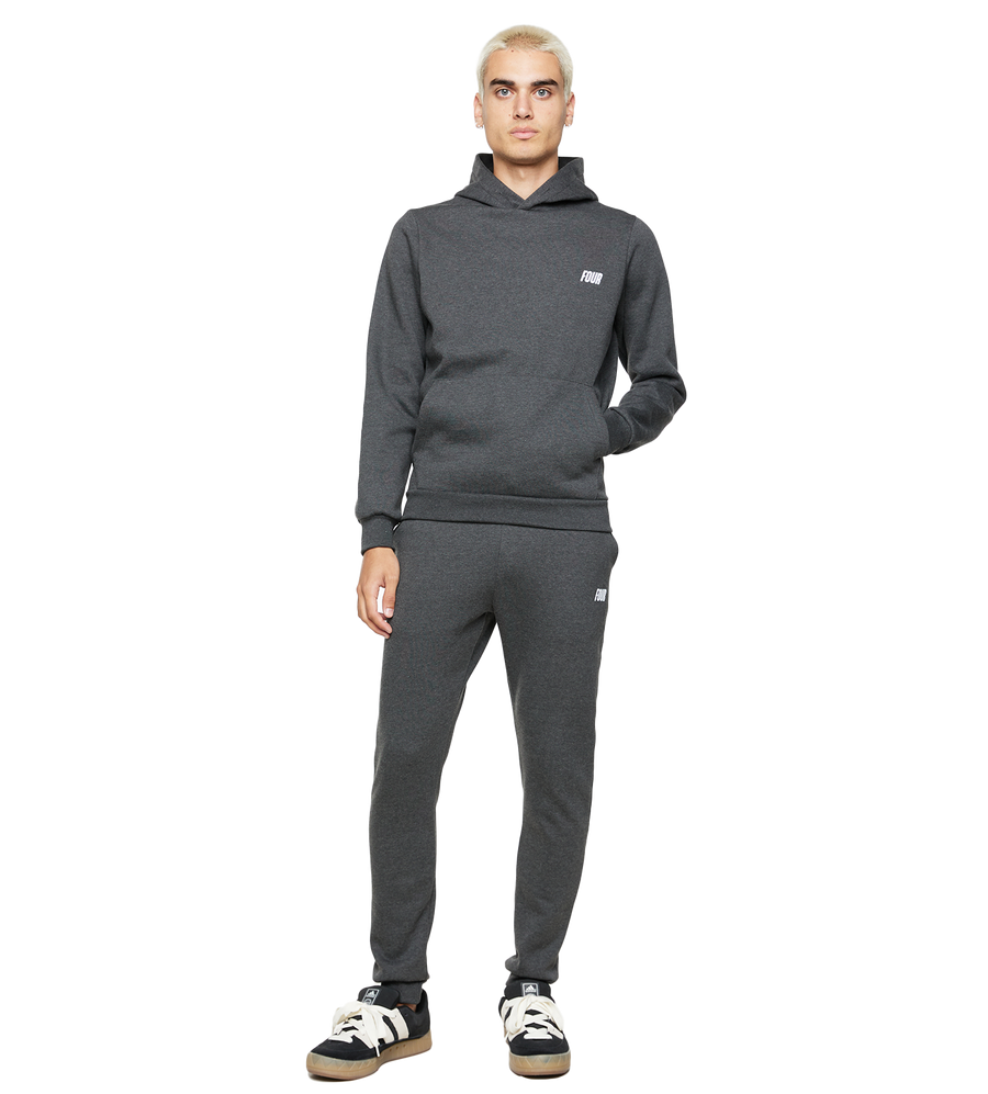 Slim fit Logo Hoodie Dark Grey Melange