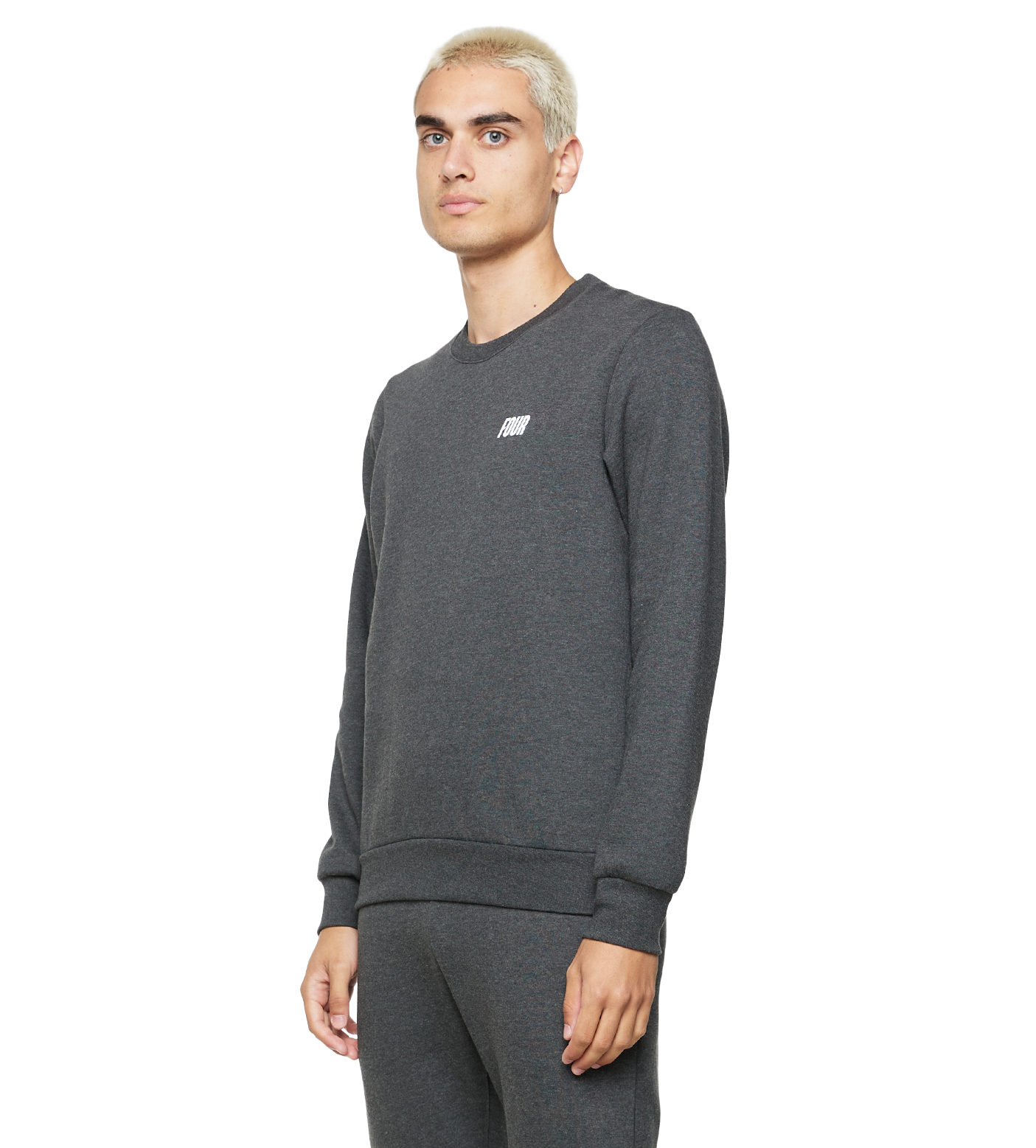 Slim fit Logo Crewneck Dark Grey Melange