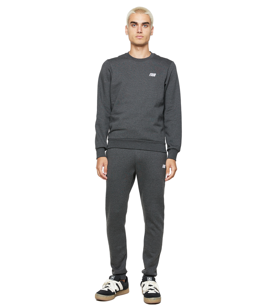 Slim fit Logo Crewneck Dark Grey Melange