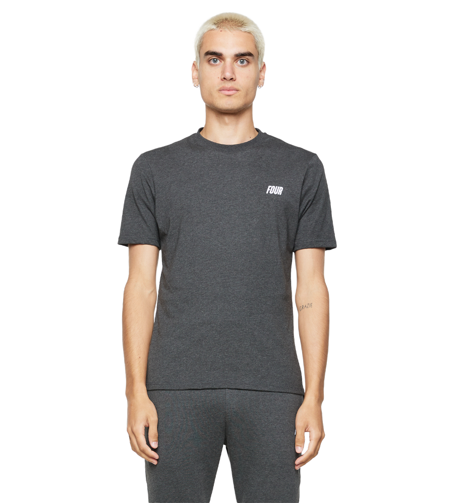 Slim fit Logo T-shirt Dark Grey Melange