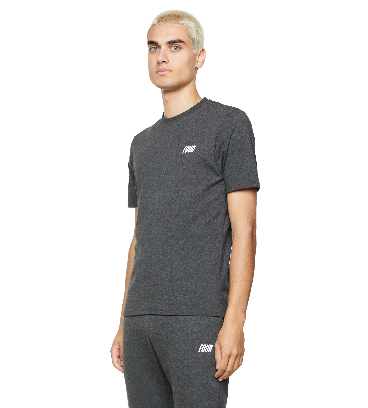 Slim fit Logo T-shirt Dark Grey Melange