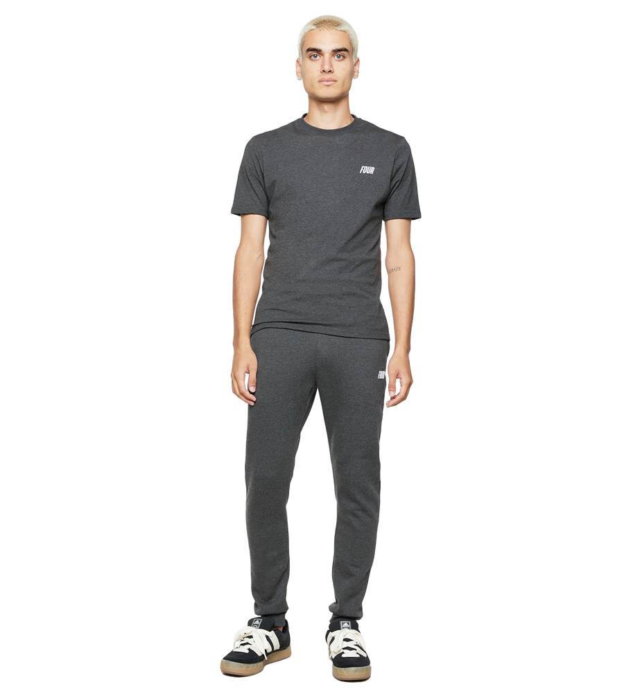 Slim fit Logo T-shirt Dark Grey Melange