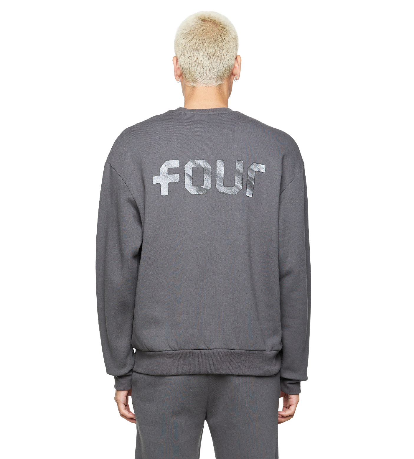 Outline Logo Crewneck Black Sand